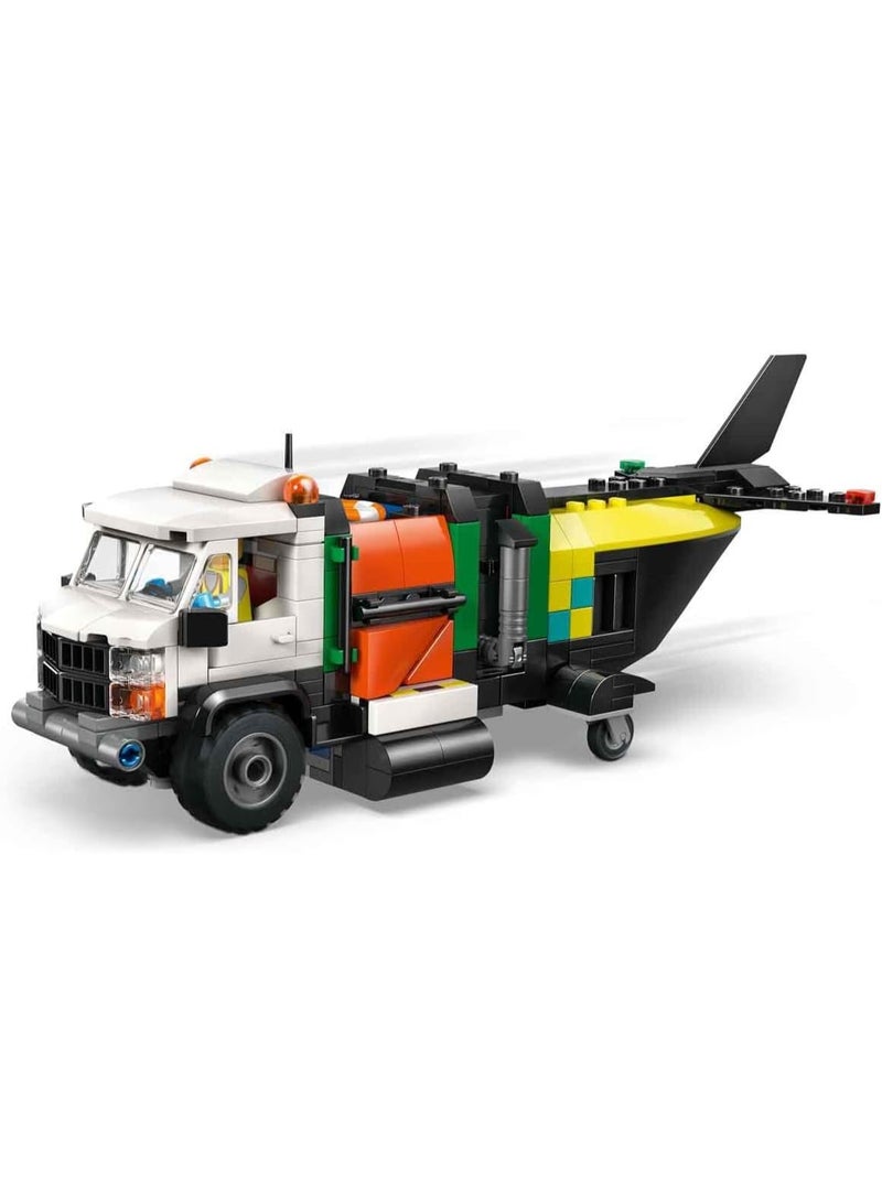 LEGO City 3in1 Airplane, Service Truck & Hovercraft Remix Toy - Mix & Match Model Vehicles Kit w/ 3 Minifigures - STEM Birthday Gift Idea for 7+ Year Old Boys - 60505 - Image 4