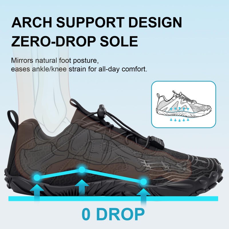 ELETON Hike Barefoot Shoes Womens Men Footwear,Pro-Healthy&Non-Slip Water Shoe for Women Men, Wide Toe Running Shoes Boots Sneakers Unisex - Image 2