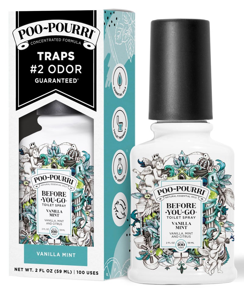 Poo-Pourri Before-You-Go Toilet Spray, Vanilla Mint, 2 Fl Oz - Vanilla, Mint and Citrus - Image 1