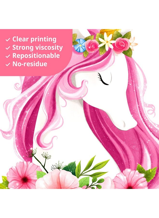 Decowall Sg2105 Large Unicorn Wall Stickers Rainbow Kids Colorful Decals Removable For Girls Nursery Bedroom Living Room Art Home Decor Decoration Toddler Little Princess Childrens - Image 5