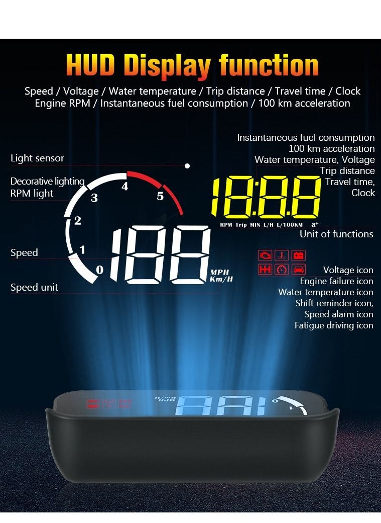 GULFLINK GULFLINK Head Up Display(HUD) Vehicle Speed Meter M10  - Image 2