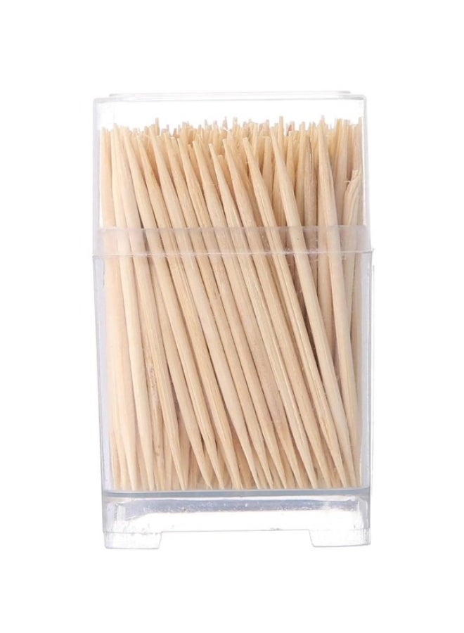 علبة سلاكة اسنان خشب صغيرة ( 100 قطعة ) - Image 1