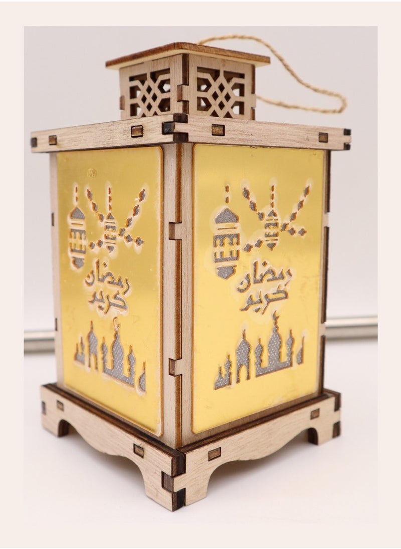 Yuwell Wooden Ramadan Lantern Ramadan Kareem Decoration Light Eid Decoration Lantern Lamp For Indoor And Outdoor Use Decoration Ramadan Light  - Image 2