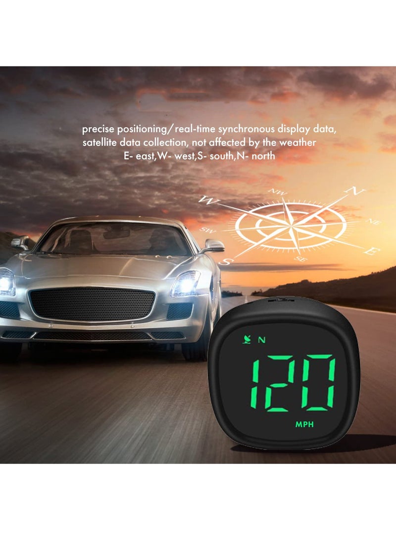 Zikra Universal USB Digital Speedometer with Compass 2 Car  HUD Head Up Display in MPH KMH Overspeed Alarm Fatigue Driving for All Vehicles Mini Sized - Image 4