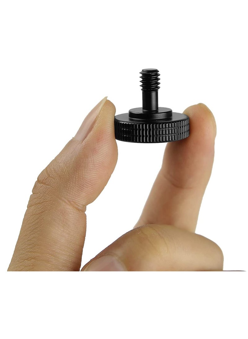 Camera Quick Release Adapter with Rubber Pads and Washers for 14 Male Thumbscrew L Bracket Mount Compatible with Tripods and Camera Plates 2 Sets - Image 3