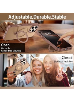 YoYoTech Desert Titanium Magnetic Kickstand Case Compatible for iPhone 16 Pro Max Case Matte Finish [15th Feet Height Drop Tested] Matte Translucent Compatible with MagSafe.  - Image 4