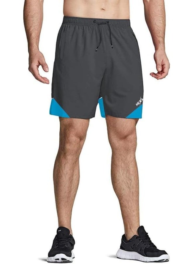Hexa SportsWear Hexa Pro Men's Athletic Shorts with Drawstring - 100% Polyester Training & Casual Shorts - Image 3