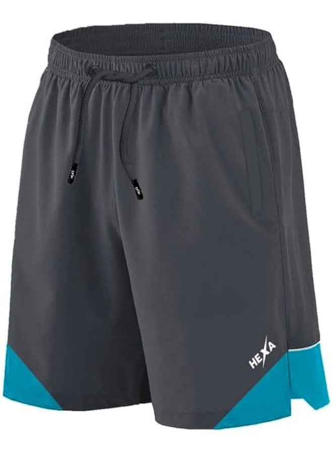 Hexa SportsWear Hexa Pro Men's Athletic Shorts with Drawstring - 100% Polyester Training & Casual Shorts - Image 1