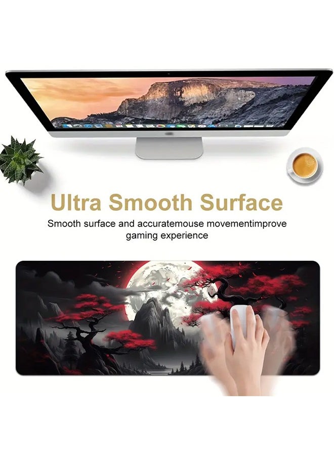 Generic - Long Gaming Mouse Pad 31.5 x 11.8 inches, Extended Anime Mousepad, Large Mouse Mat with Non-Slip Base, Full Keyboard Mat with Stitched Edges for Gaming and Office - Image 1
