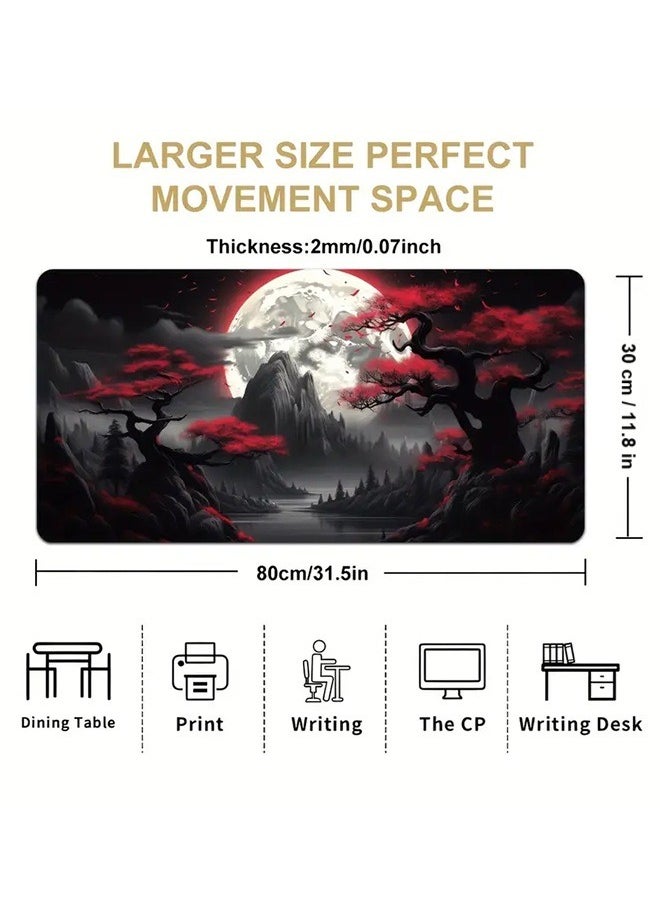 Generic - Long Gaming Mouse Pad 31.5 x 11.8 inches, Extended Anime Mousepad, Large Mouse Mat with Non-Slip Base, Full Keyboard Mat with Stitched Edges for Gaming and Office - Image 1