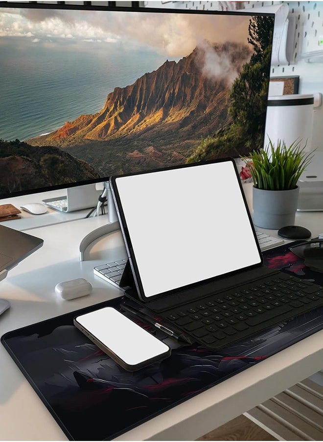Generic - Long Gaming Mouse Pad 31.5 x 11.8 inches, Extended Anime Mousepad, Large Mouse Mat with Non-Slip Base, Full Keyboard Mat with Stitched Edges for Gaming and Office - Image 1