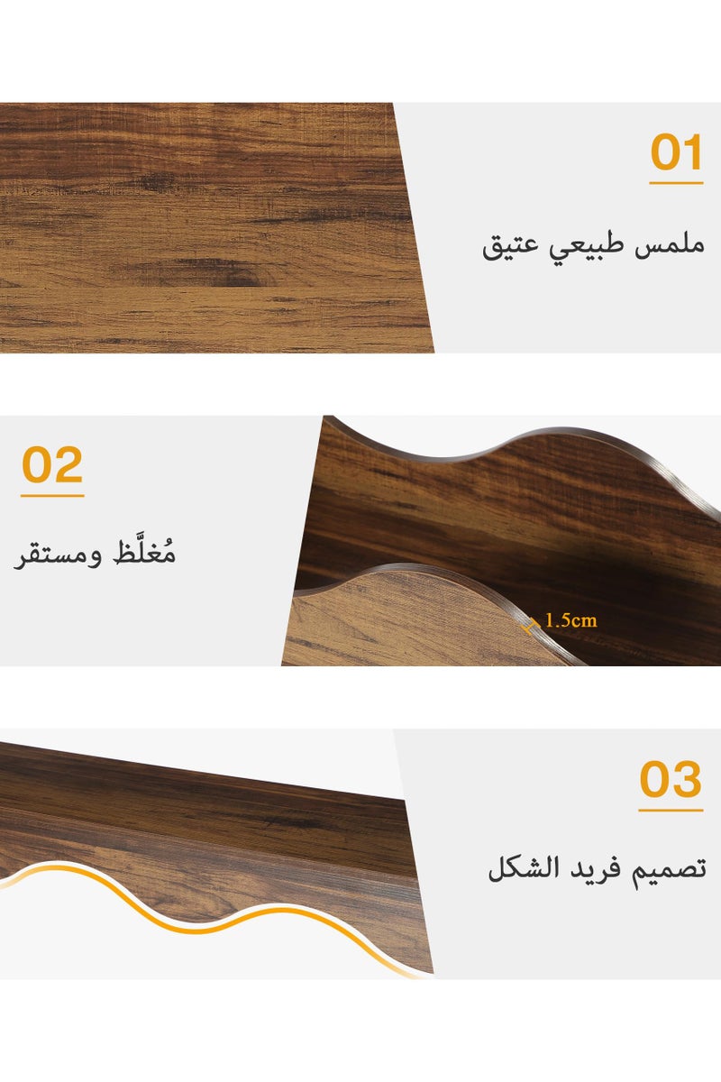 Yanara Farmhouse Console Table with Storage, Couch Table Behind Sofa, Long Entryway Sofa Station, Narrow Console Stand, Hallway Stand for Entryway Living Room, 160cm L x 30cm D x 85cm H, Brown - Image 4