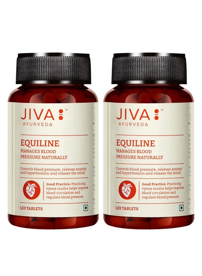 Jiva Equiline Tablets 500mg | 100% Ayurvedic Formula By Doctors | Controls Hypertension & Anxiety | Helps With High Blood Pressure & Related Symptoms- 120 Tablets (Pack of 2) - Image 1