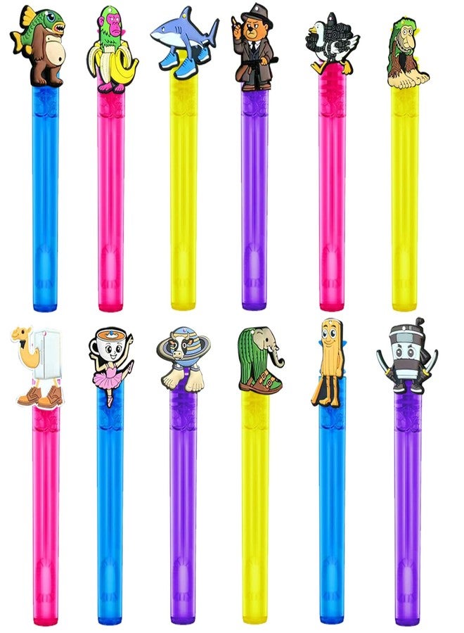 GREAWOD Italian Brainrot Meme Bubble Maker Bubble Wands Party Favors for Birthday Party Meme Fans Game Night Decorations Goodie Bag Fillers (12 PCS) - Image 1