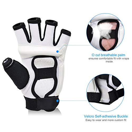 Xinluying Punch Bag Taekwondo Karate Gloves for Sparring Martial Arts Boxing Training Fingerless Women Kids - Image 4