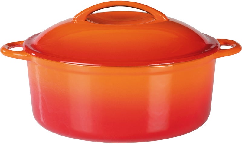 GSW Stahlwaren GmbH Cooking Pot, Orange/Red, 24 x 10 cm, 4 Litre - Image 1