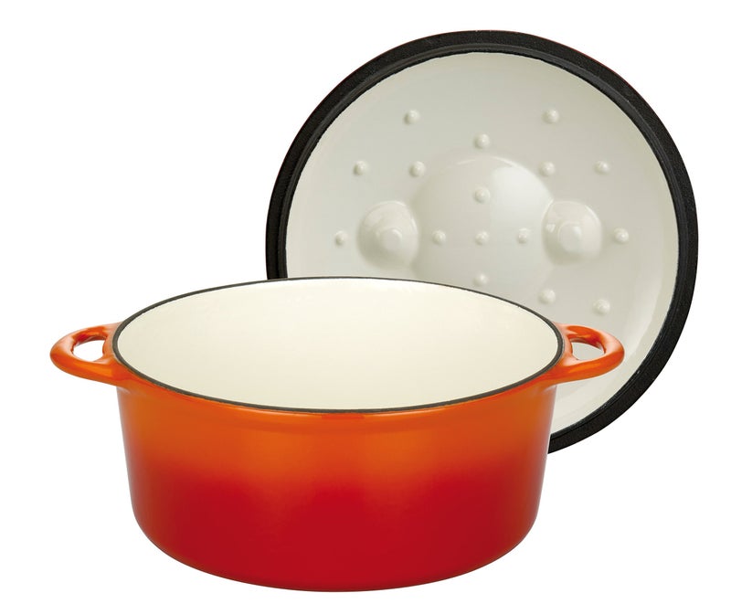 GSW Stahlwaren GmbH Cooking Pot, Orange/Red, 24 x 10 cm, 4 Litre - Image 2