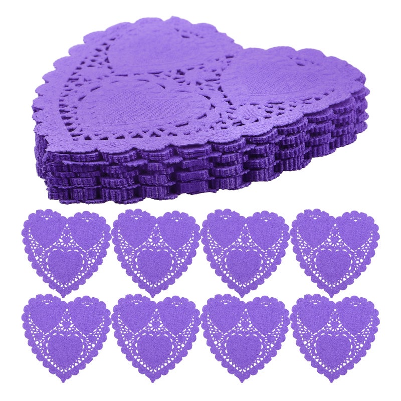 200 pcs Heart Shaped Paper Doilies Food Oil Absorption Baking Cake Paper Disposable Doilies For Kitchen Table - Image 2