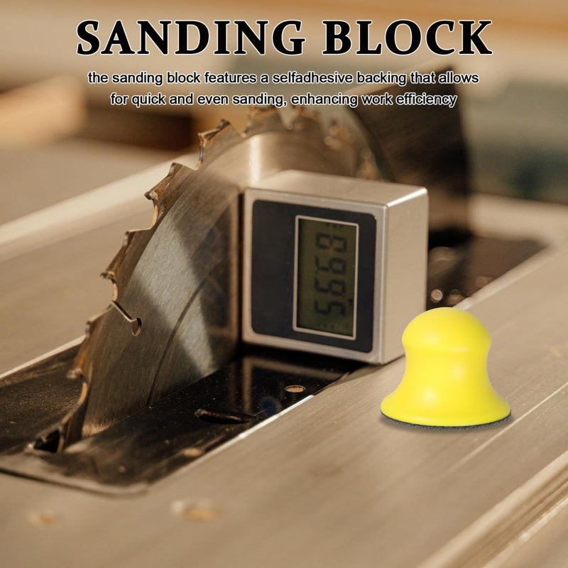 Self Adhesive Sanding Block Ergonomic Grip for Woodworking Furniture Restoration - Image 4