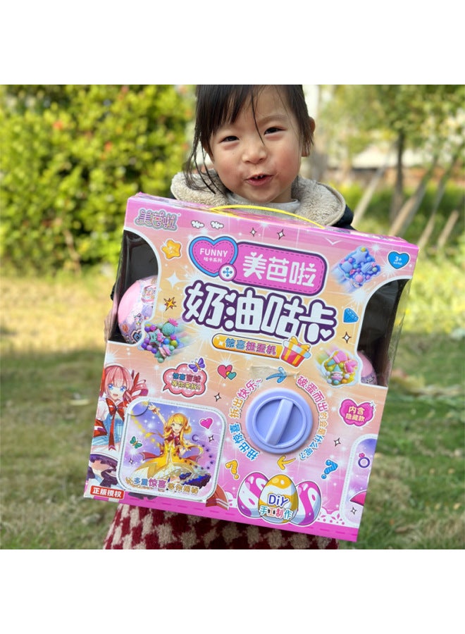 Children's Egg Twisting Machine Toy Grab Doll Clip Doll Machine Small Pinch Music Blind Egg Kindergarten Gift Machine Blind Box-Color:HAPPY DRAGON YEAR Egg Twisting Machine - Image 2