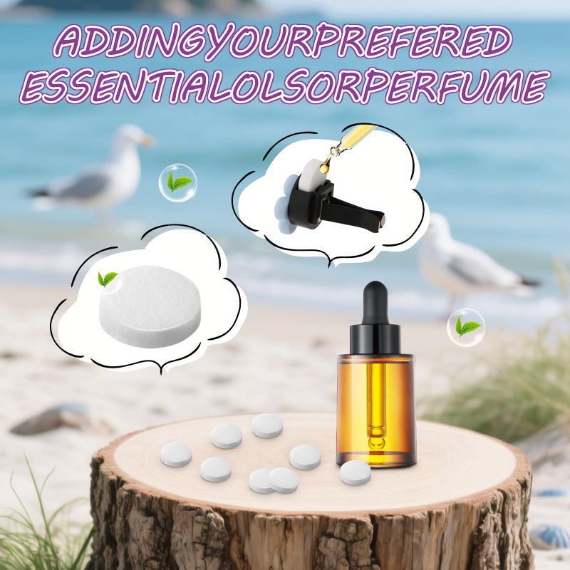 Pretwad 100 Pcs Car Air Freshener Refill Felt Pads - 17 Mm Unscented Essential Oil Perfume Refill Pads  Air Freshener Replacement Pad  Universal Essential Oil Diffuser Pad For Vent Clips  Home  Car Use - Image 5