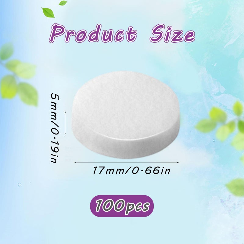 Pretwad 100 Pcs Car Air Freshener Refill Felt Pads - 17 Mm Unscented Essential Oil Perfume Refill Pads  Air Freshener Replacement Pad  Universal Essential Oil Diffuser Pad For Vent Clips  Home  Car Use - Image 2