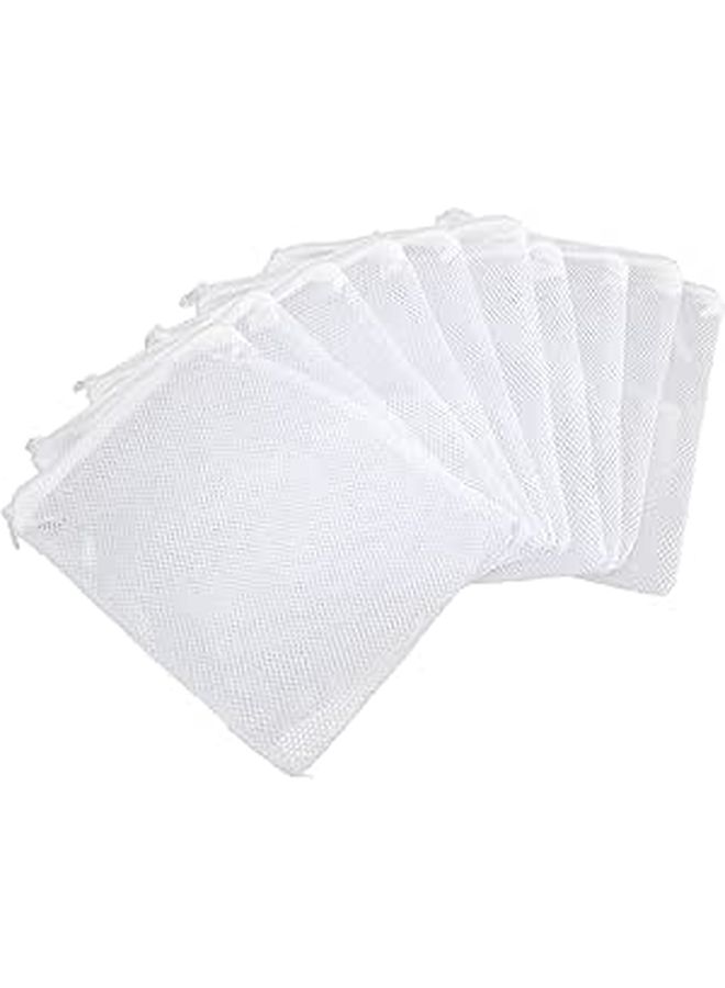 Large Hole Nylon Media Bags Zippered Reusable for Aquarium Freshwater Saltwater Tanks 10 Pack - Image 1
