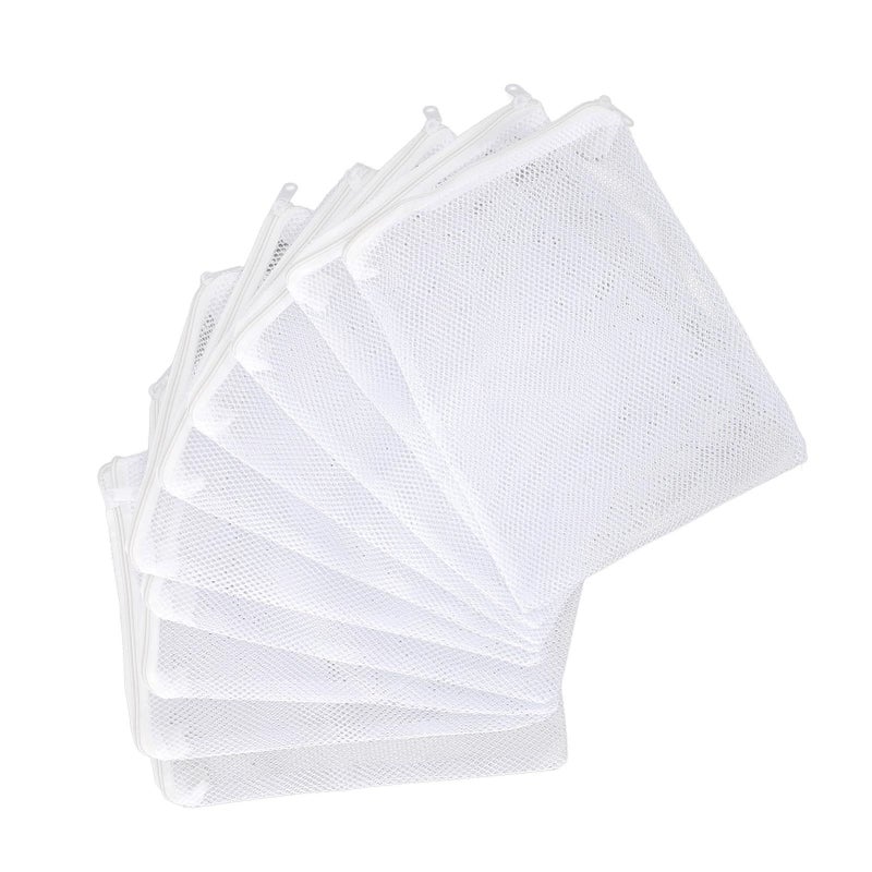 Large Hole Nylon Media Bags Zippered Reusable for Aquarium Freshwater Saltwater Tanks 10 Pack - Image 4