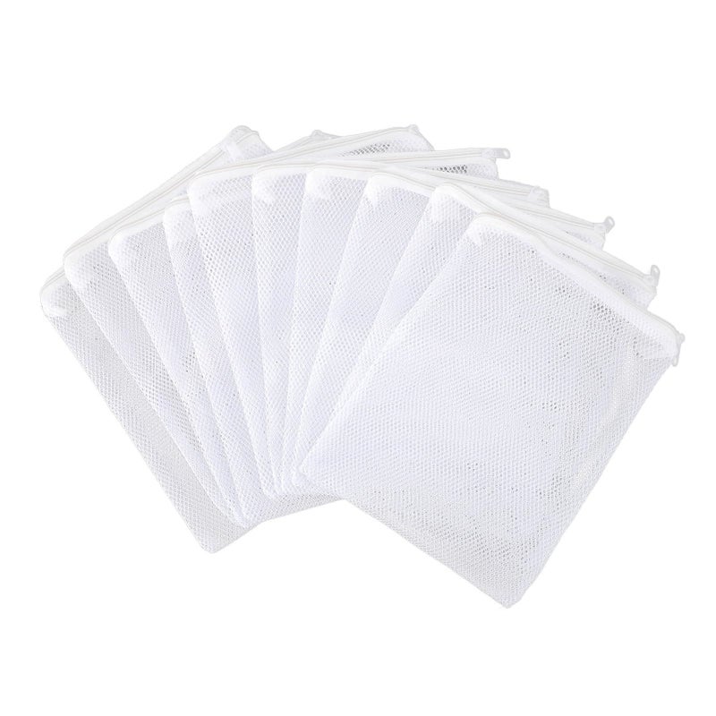 Large Hole Nylon Media Bags Zippered Reusable for Aquarium Freshwater Saltwater Tanks 10 Pack - Image 5