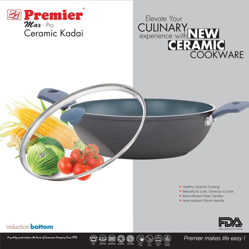 PREMIER Max Pro Ceramic Kadai 26CM - Image 3