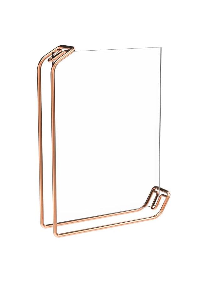 إطار صور معدني أكريليك عرض مزدوج الجوانب أفقي عمودي تصميم إبداعي صورة ديكور غرفة النوم (اللون: وردي ذهبي، الحجم: A4)