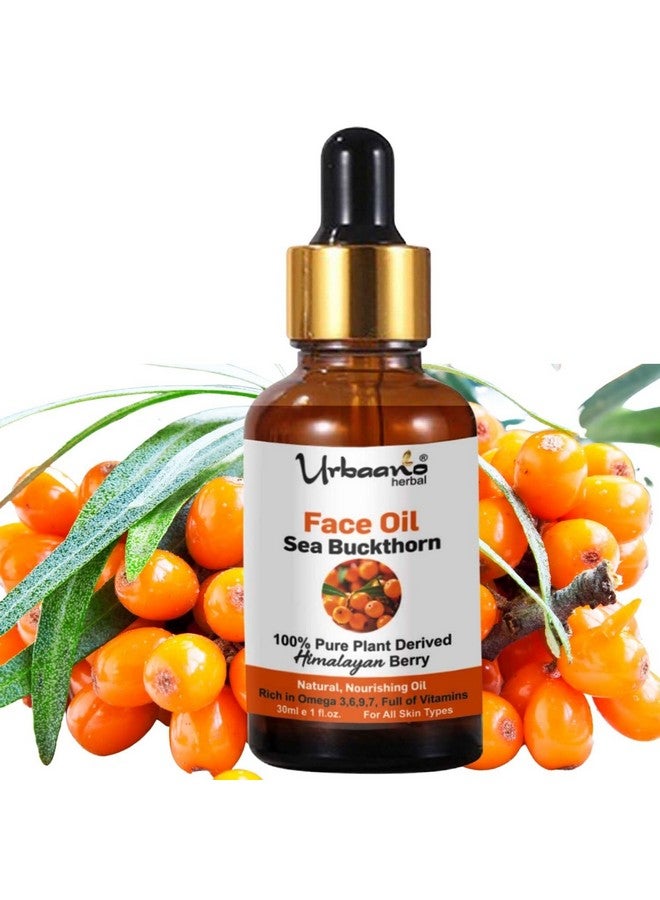 Urbaano Herbal Radiant Glow Sea Buckthorn Face Oil, Natural Vitamin C & Omega Rich Brightening | Himalayan Berry Facial Oil - 30ml - Image 1