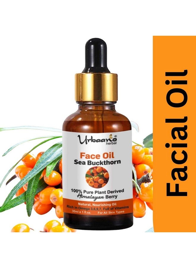 Urbaano Herbal Radiant Glow Sea Buckthorn Face Oil, Natural Vitamin C & Omega Rich Brightening | Himalayan Berry Facial Oil - 30ml - Image 5