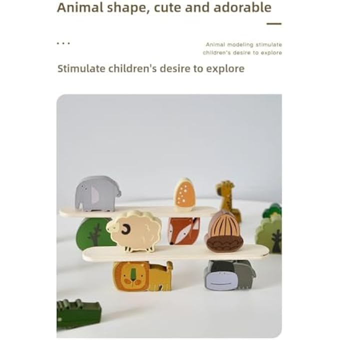 STACKING ANIMALS SET TOYS FOR KIDS, WOODEN EDUCATIONAL TOYS FOR TODDLERS & BABIES, CUTE ANIMAL SHAPE WITH CLEAR PATTERNS, SAFE & SMOOTH EDGES, COGNITIVE DEVELOPMENT GIFT FOR BOYS & GIRLS - Image 5