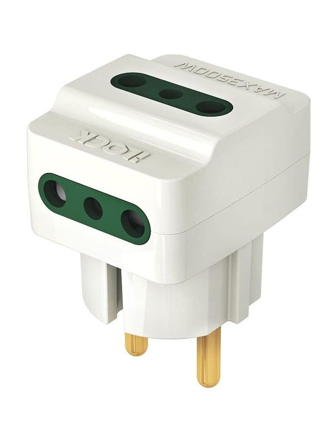 iLOCK - iLOCK 3 Port Wall Adapter 16A 250V 3500 Watt White *3 - Image 1