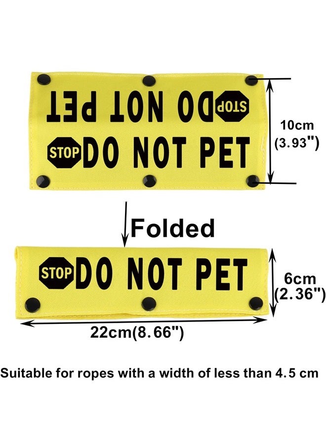 BLUPARK Funny Dog Leash Sleeve Stop Do Not Pet Dog Leash Wrap Sleeve Pet Birthday Gift (Stop Do Not Pet YE Sleeve) - Image 2
