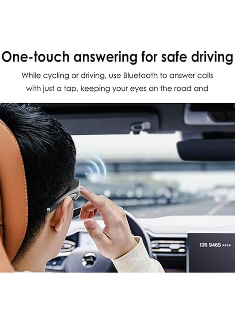 نظارات شمسية رياضية خارجية، نظارات ذكية، نظارات بلوتوث عصرية لركوب الدراجات للاستماع إلى الأغاني والمكالمات، نفس النمط للرجال والنساء (YJ006 مطلي بالذهب) - Image 5