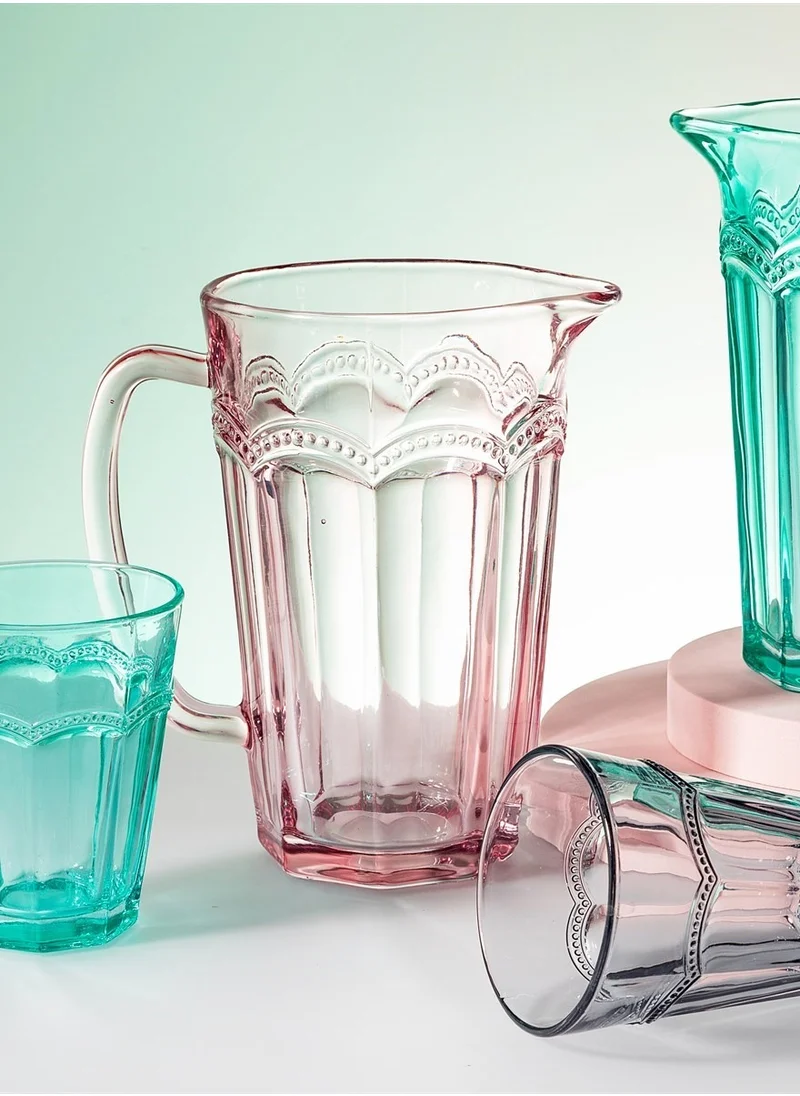 Sass & Belle Sass and Belle Clarisse Glass Jug Pink - Vintage-Inspired Glass Jug Perfect for Serving Beverages