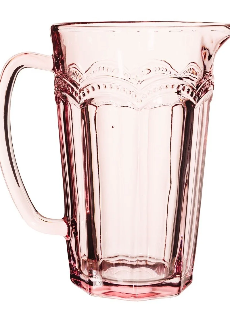 Sass & Belle Sass and Belle Clarisse Glass Jug Pink - Vintage-Inspired Glass Jug Perfect for Serving Beverages