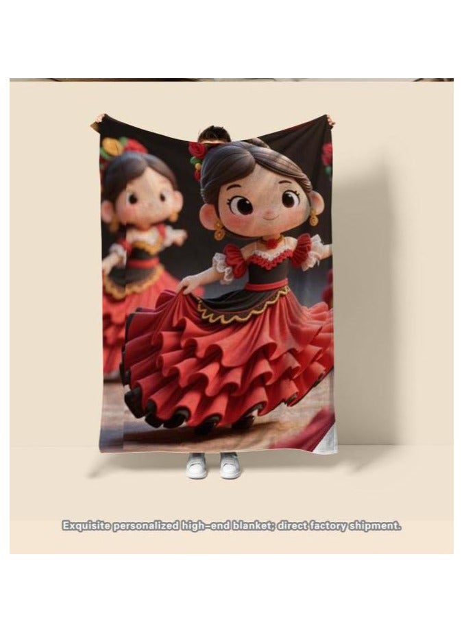 general Children's or student cartoon flannel thin blanket (warm and comfortable, suitable for sleep, games) 100cm*150cm - Image 1