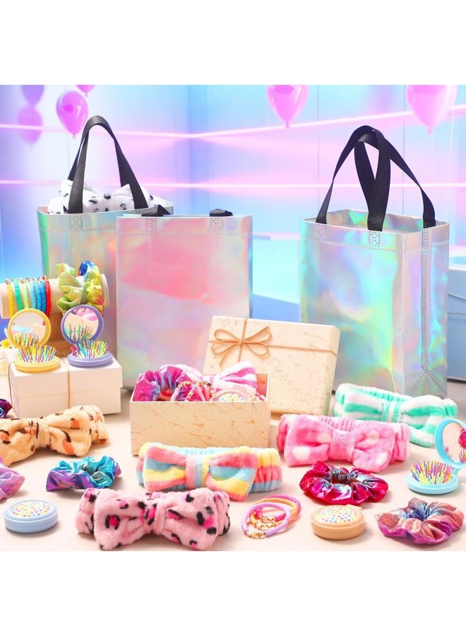 Suncalla 60 Pcs Girl Trip Gifts Favors 2025 Girls Weekend Party Favors Gift Bags Friendship Bracelets Spa Headband Hair Scrunchie Comb with Makeup Mirror for Sleepover Slumber Bachelorette Party - Image 3