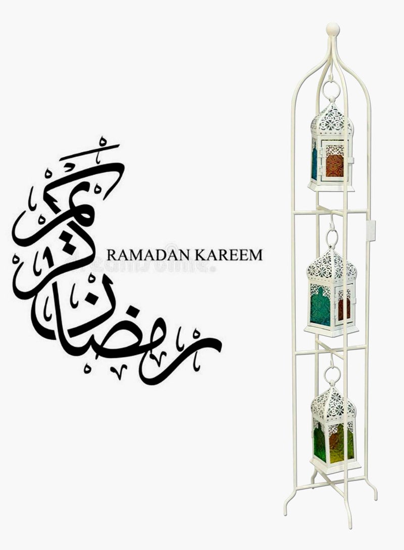 Living 3 Candle Lantern In 1 Stand 95 CM  - Image 1