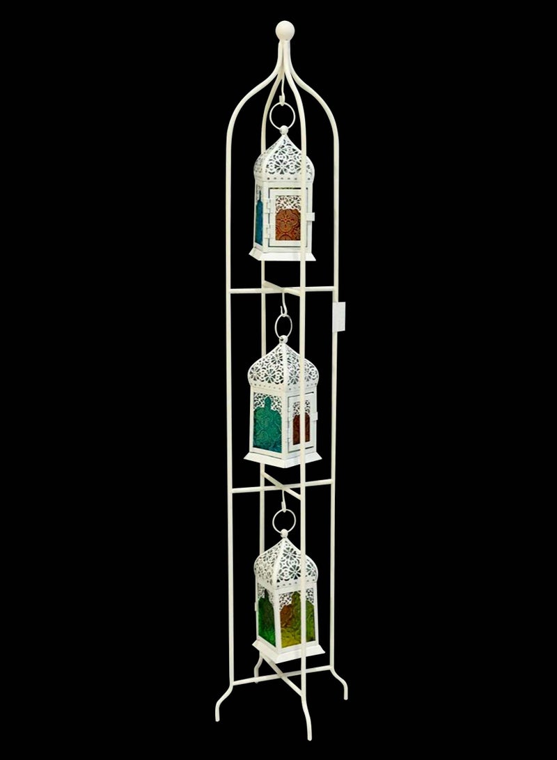 Living 3 Candle Lantern In 1 Stand 95 CM  - Image 3