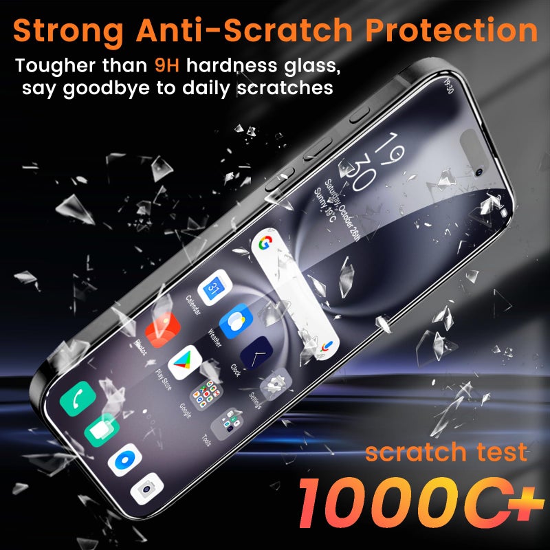 Lesakit 4+4 Pack Privacy Screen Protector for iPhone 16 6.1-Inch with 4 Pack Camera Lens Protector, Anti Spy Tempered Glass Film 9H Hardness Case Friendly - Image 4