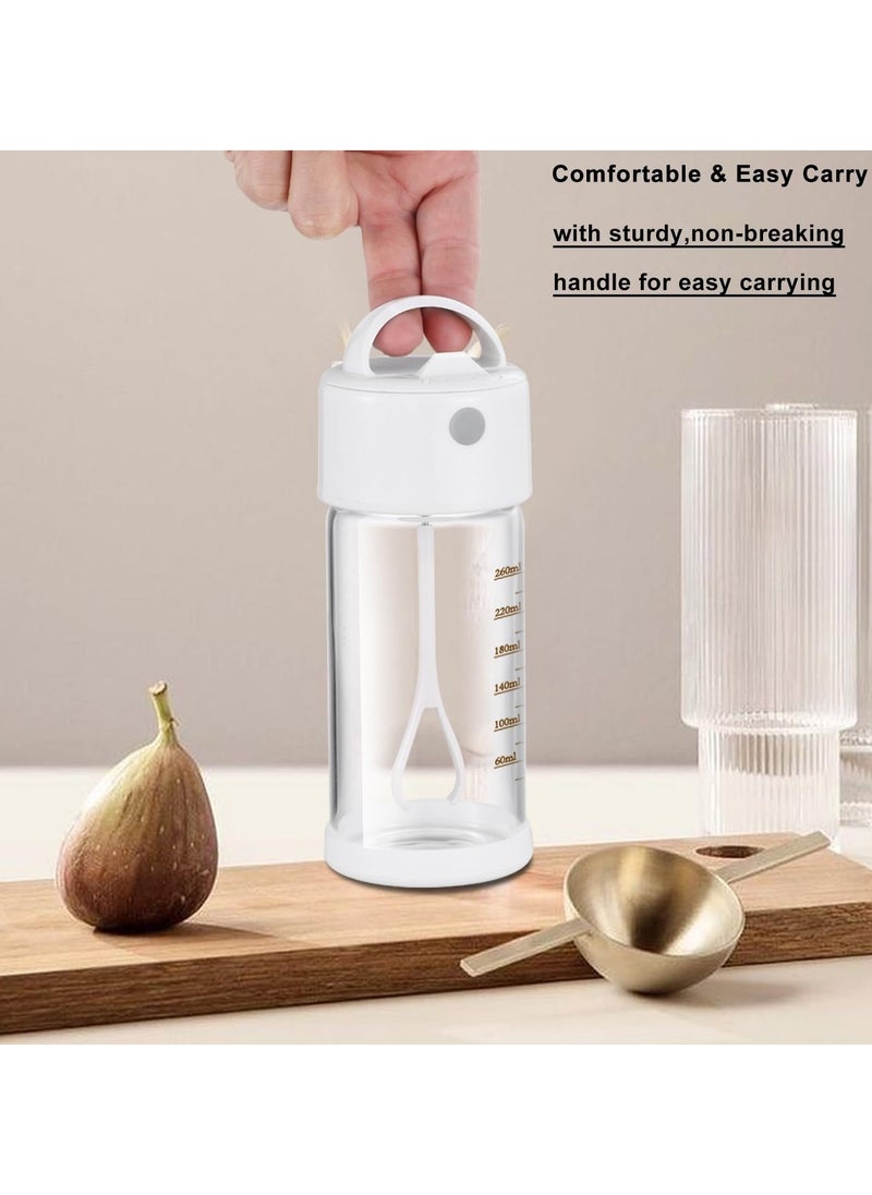 Battery-Powered Self Stirring Mug, Electric Automatic Stirring Cup, 300ml Glass Self Mixing Coffee Mug with Lid & Handle for Office, Home, Travel, Milk, Protein, Chocolate, Juice - Image 4