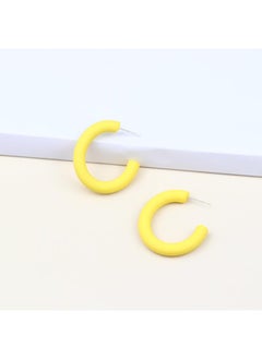 Spring And Summer New Candy Color C- Ring Earrings Acrylic Earrings Simple Fashion Personalized C- Shaped Earrings Ear Jewelry Women