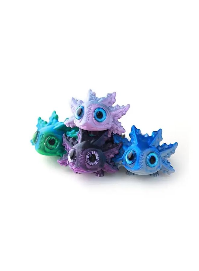 Powder Blue 3D Printed Axolotl Ornament Movable Joints Desktop Car Decoration Unique Gift - Image 3