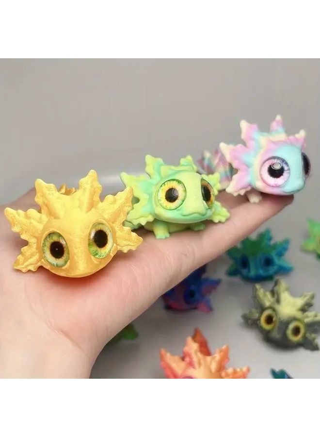 Powder Blue 3D Printed Axolotl Ornament Movable Joints Desktop Car Decoration Unique Gift - Image 2