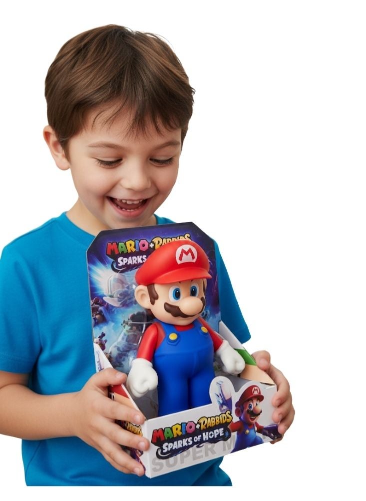 Premium Mario Rabbids Sparks of Hope Mario Action Figure – Super Mario Character Toy with Premium Display Box - Image 3