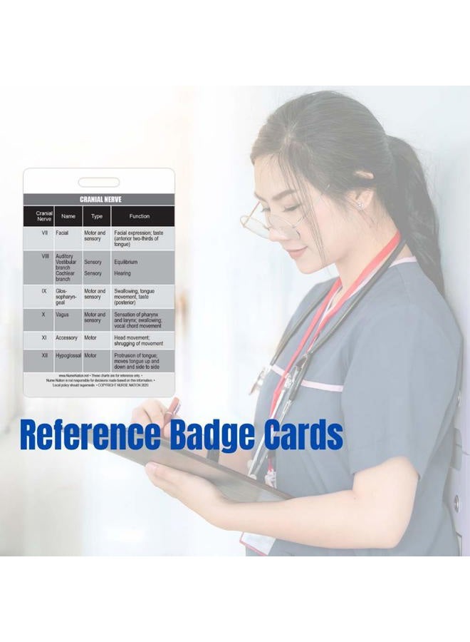 Nurse Nation Cranial Nerve Chart Reference Vertical Badge Card - Excellent Resource for Nurses, Nursing Clinicals, and RN Students - Great Nursing School Supplies and Accessories - Image 3
